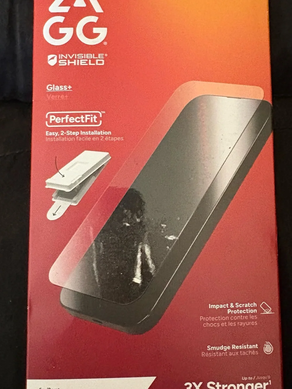 ZAGG InvisibleShield Glass+ PerfectFit Screen Protector - Red Packaging